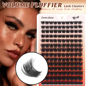 140pcs Ultra Volume Lash Clusters | Mega Fluffy Eyelash Clusters, DIY Eyelash Extensions with Mixed Lengths, Soft Lightweight, Reusable, C Curl, Plant-Based Squalane, Multiple Lengths 10-18mm,The Best Valentine's Day Gift