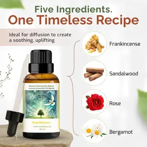 Relax Chamomile Luxury Essential Oil Blend by Crystal Lux