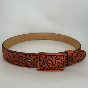 Belts/ cinto corte láser con diseño rameado
