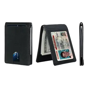 Ciana RFID Blocking Slim Bifold Leather Minimalist Front Pocket Wallets For Men with Money Clip rfid protection minimalist wallet