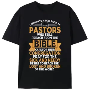 "Rare Breed Of Pastors Summer T-Shirt, Unisex Men's Inspirational Christian Graphic Tee, Pastor Appreciation Bible Preaching Shirt for Men & Women"