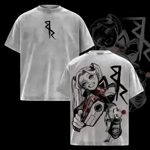Cyberpunk Edgerunners Vintage T-Shirt, Anime Graphic Tee, Washed Oversized Streetwear Top, Retro Manga Panel Inspired Artwork, Cult Dark Aesthetic, Unisex Shirt, Anime and Manga Fans, Manga Art Prints, Streetwear Merch