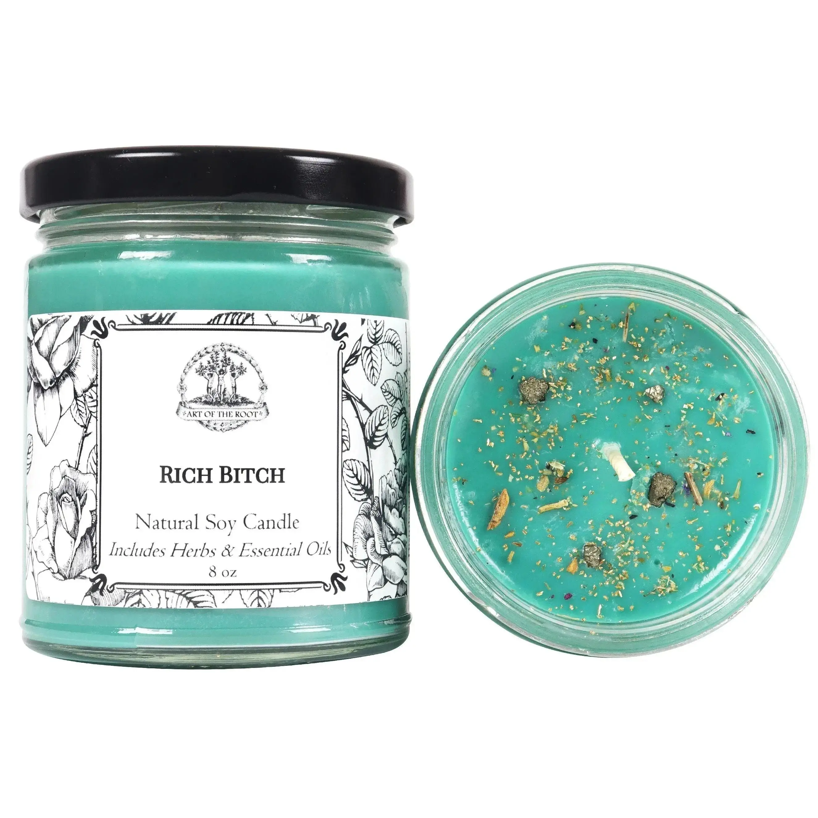 Rich Bitch Soy Candle for Wealth, Luxury & Prosperity Rich Bitch Soy Candle for Wealth, Luxury & Prosperity