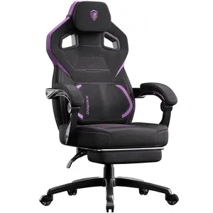 Dowinx PU Leather Gaming Chair with Footrest, Big and Tall Ergonomic Computer Chair with Lumbar Support, Wide Back Gamer Chair for Heavy People