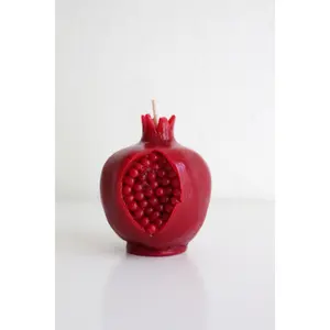 Cracked Crimson Pomegranate Candle