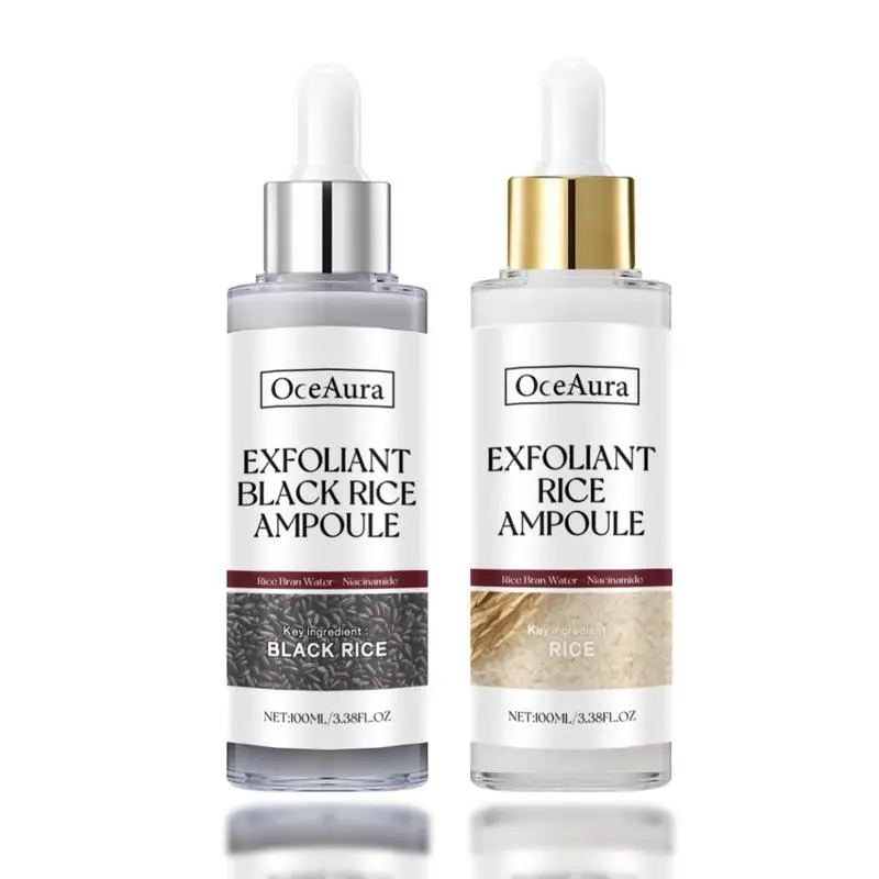Peel Shot Glow Rice Ampoule Duo - Salicylic Acid Serums for Brightening, Exfoliating, Moisturizing, Cleansing, Hydrating - Pore-Refining, Gentle, Sensitive Skin-Friendly, Suitable for All Skin Types to Even Tone