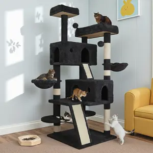 MUTICOR 65in Multi-Level Cat Tree Tower for Indoor Big Cats with Cozy Plush Perches,Cat Condo,Sisal Scratching Posts & Hammock and Baskets#TikTokShopBlackFriday #ChristmasGifts