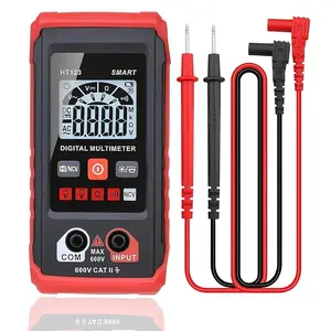 Generic HT123 Digital Multimeter - Automatic Digital Multimeter - Smart Measurement - Electrical Tester Voltmeter Multimeter - Auto-Ranging Voltmeter Non-Contact Voltage Tester, Red