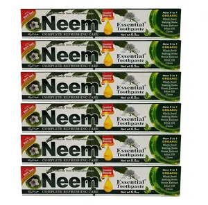 Neem Toothpaste 6-Pack – 5-in-1 Herbal Oral Care with Mint, Clove & Whitening