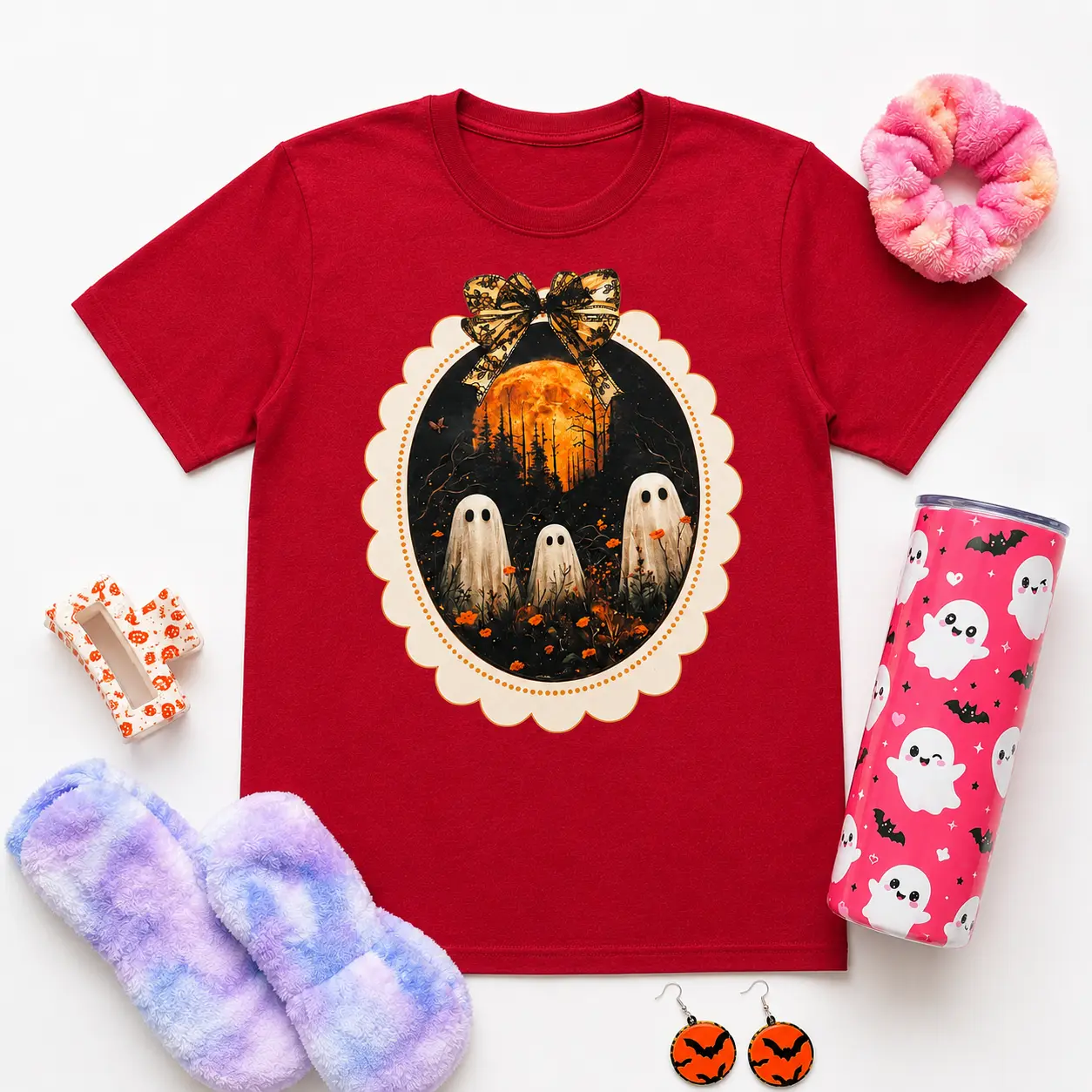Spooky grab bag! Shirt T-Shirt Tops Includes tumbler and free gifts Womenswear Tshirt Streetwear Summer Fit Soft