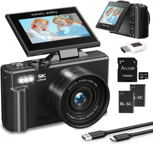 5K Digital Camera – 75MP UHD Vlogging Camera for Photography & Video, WiFi, Autofocus, 3" Flip Screen, 18X Zoom