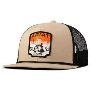 Ariat Unisex Desert Scene Patch Khaki Mesh Back Snapback Hats