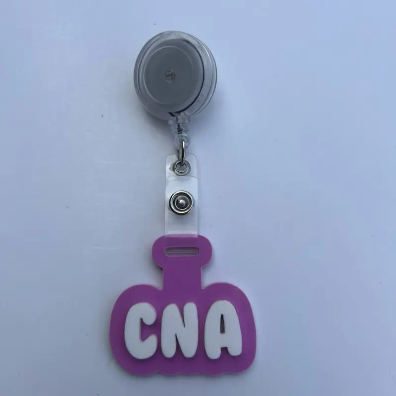 Custom badge charm for healthcare workers |Personalized ID badge accessory | customize with name, initials or title