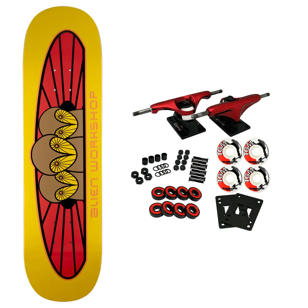 Alien Workshop Skateboard Complete Owliad Yellow 8.5" x 32.5"