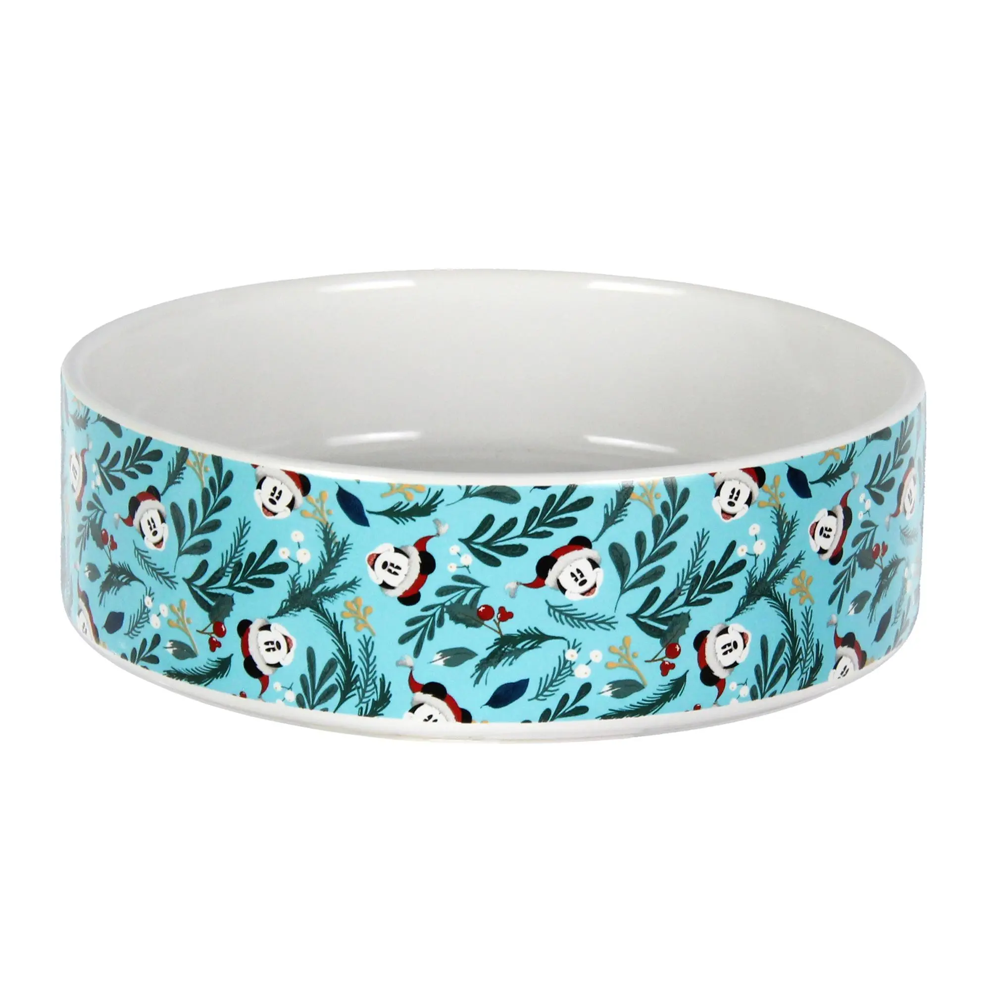Disney Mickey Mouse Christmas 6-In. Round Ceramic Ramekin Bowl, Kitchen Tableware Dish for Serving, Oven-Safe Collectors' Decorative Bowl