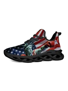 Exclusive Recommendation American Flag Theme Men's Casual Shoes, Patriotic Print, Fashionable Design, Comfortable Sole, Classic Style