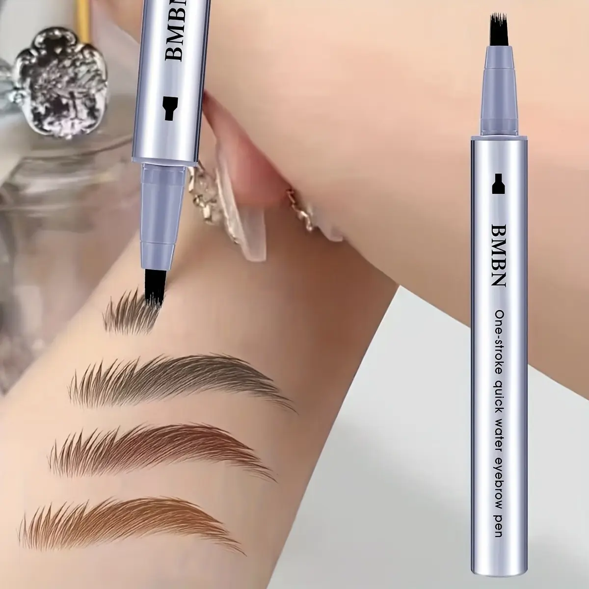 1pc Fluffy Quick-Drying Water-Based Eyebrow Pencil Offers a Natural Look, Brows, Long-Lasting Waterproof Formula, Ultra-Fast Drying, Instant Shaping, Sweat-Resistant And Fade-Proof, a Must-Have for Travel, Eyebrow Products, Eyebrow Makeup Products