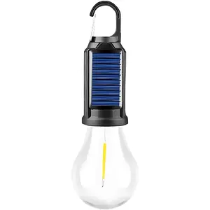 Solar Camping Tent Light with Hook – Waterproof LED Lantern, Rechargeable, Perfect for Outdoor Parties & Emergencies
