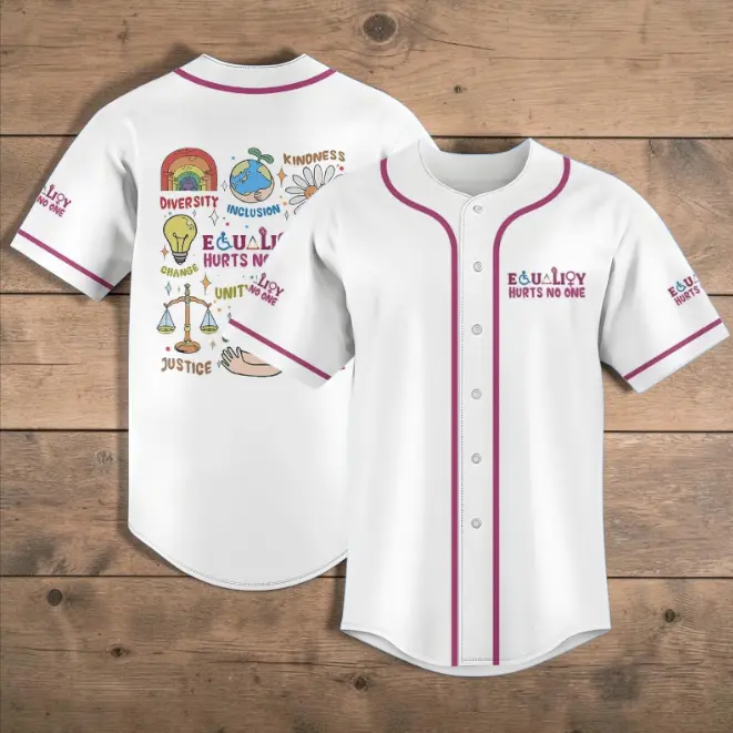 Equality Hurts No One Baseball Jersey, Black Lives Matter Punch Jersey, Equal Rights Jersey, Pride Jersey, LGBT Jersey #Baseballjersey·sey, Human Rights Je #Baseballjersey