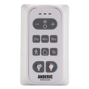 Anderic RRFA0308 Ceiling fan Remote Control for Harbor Breeze Boltz III, Mac III, Reverdy, Flanagan III, and Crestwell Fans - A25-FA0188A