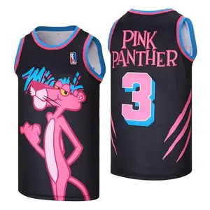 Men's #3 Panther Basketball Jersey,90s Hip Hop Clothing Fashion Fan Jersys for Party
