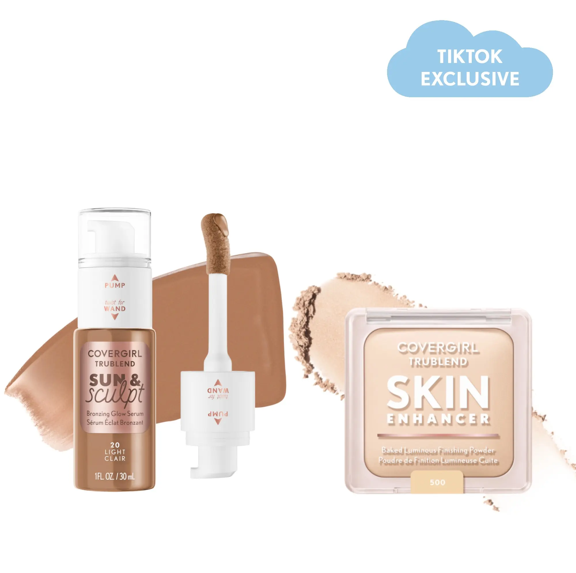 COVERGIRL Sun & Sculpt Bronzing Glow Serum + Baked Luminous Finishing Face Powder Duo Bundle COVERGIRL Sun & Sculpt Bronzing Glow Serum + Baked Luminous Finishing Face Powder Duo Bundle