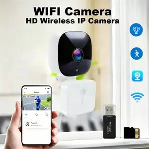Window Camera 2.4G WiFi HD Security Camera with IR Night Vision Motion Detection, Two-Way Voice Rechargeable Surveillance Cam for Window Nightstand Office Glass Wall, Support 64G TF Card Cloud Storage & Multiple Device Viewing, Wifi Indoor Cameras