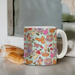 BNB Cottagecore Mushroom Mug – Cottage Core Ceramic Coffee Mug, Unique Gift for Mom, Grandma, Cottagecore Fans
