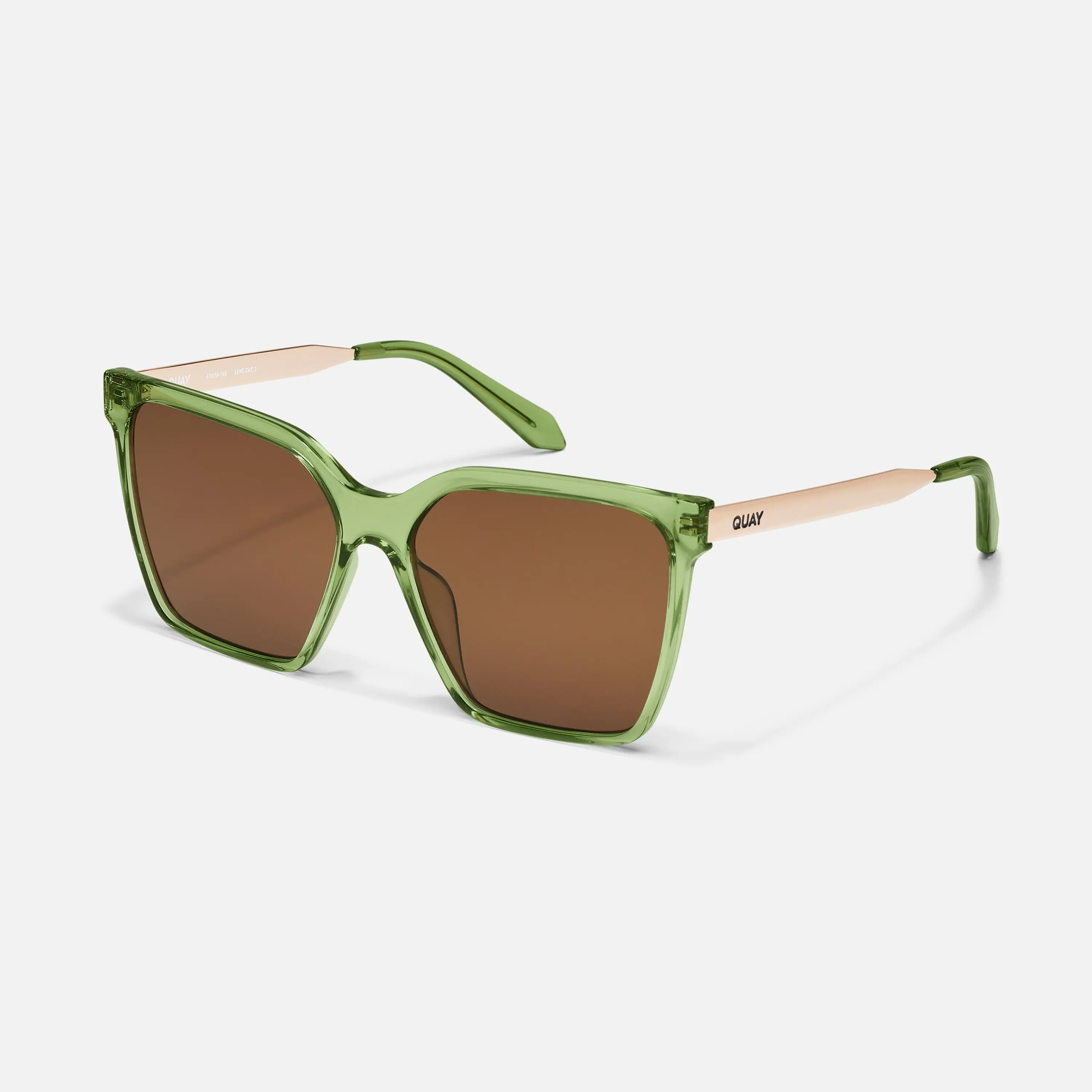 QUAY - LEVEL UP REMIXED Tinted Lens Sunglasses Square Mirrored Shades Polarized with Metal Arms for Versatile Style