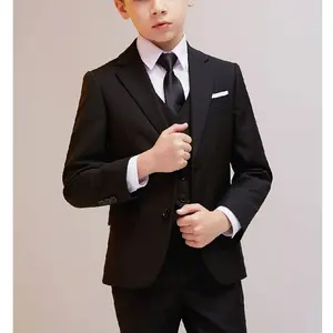 Jacket + Vest + Pants + Tie + Shirt - 5-Piece Set Formal Wear Piano Performance Graduation Ceremony Suit Wedding Dress Long-Sleeve Men's Clothing