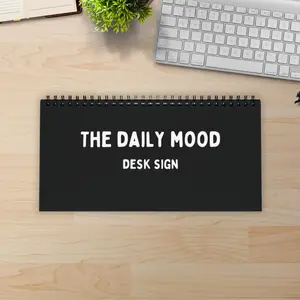 Daily Mood Desk Sign Decorative Sign, Desk Accessories