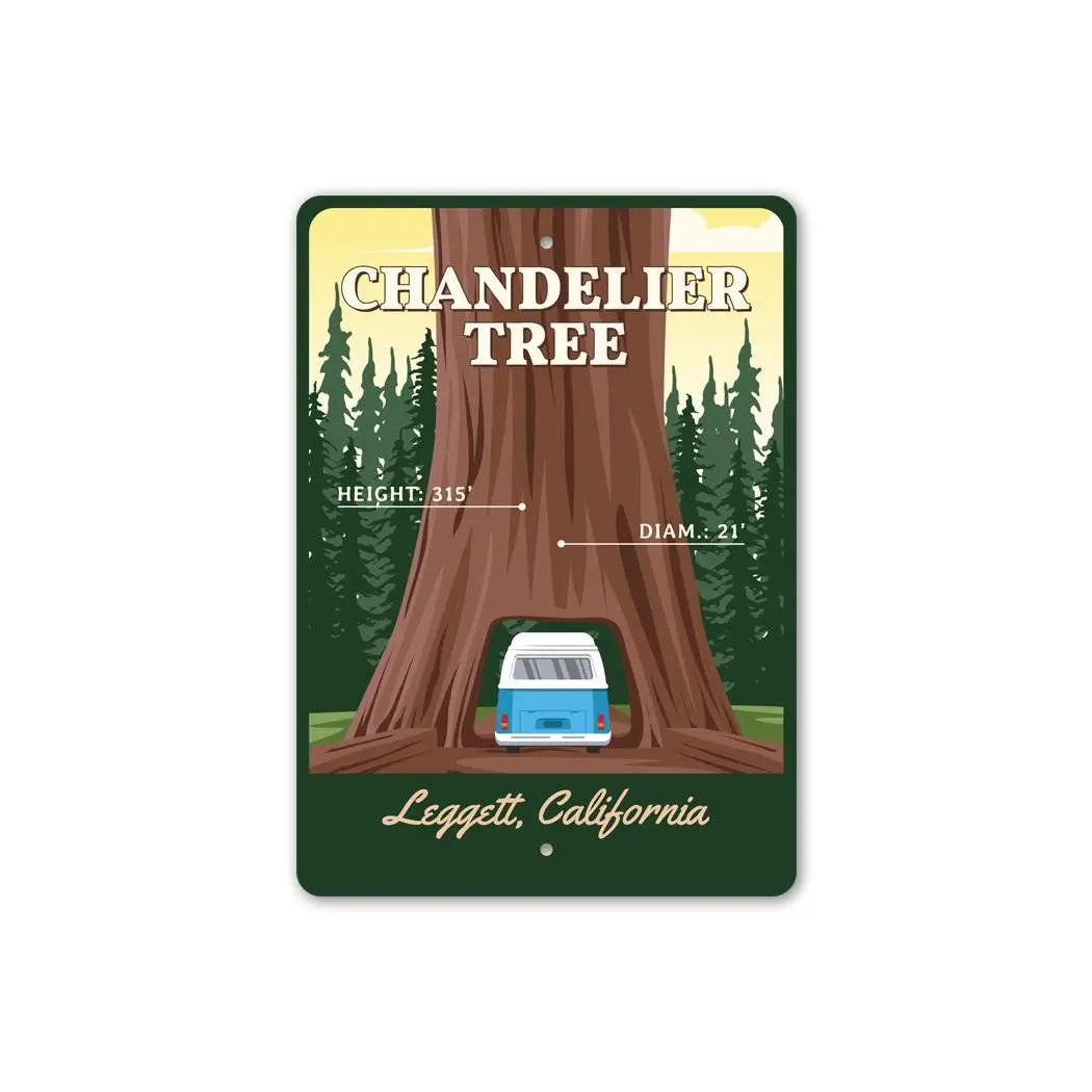 Chandelier Tree Drive-Thru Tree Park Sign