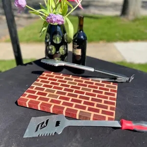 Brick designer hardwood cutting board