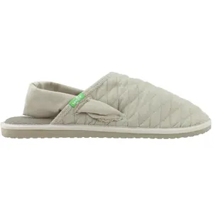 Sanuk Womens Yoga Cruz Quilted Sling Back Flats Casual - Beige