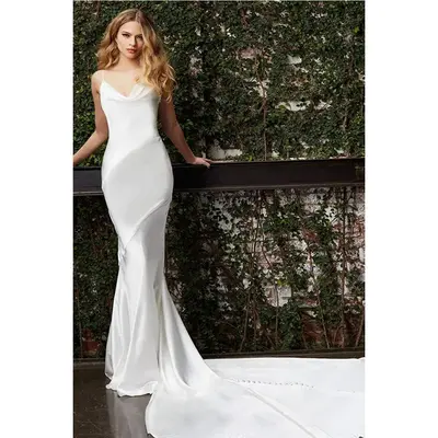 blanca boat neck mermaid formal dress Windsor Blanca Boat Neck Mermaid Formal Dress