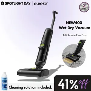 Eureka NEW400 Cordless Wet-Dry Hard Floor Cleaner - 2-in-1 Cordless Vacuum Mop, Self-Propelled, Self-Cleaning, Multi-Surface, Sticky Mess Cleaning, Durable Household Vacuum & Floor Care Appliance, DealsForYouDays