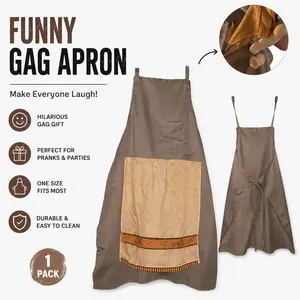 Funny Gag Apron for Men – Novelty Kitchen Apron Gift for BBQ, Parties & Pranks,Hilarious Party Gag Gift for Husband, Boyfriend & Dad