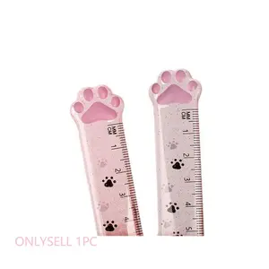 Cute Cat Claw Ruler 1/2pc, Adorable Measuring Tool for School Home Office Use, Perfect Gift Idea for Kids and Adults, Fun Stationery Accessory