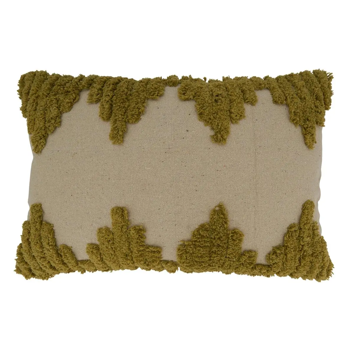 Saro Lifestyle 275.CS1320BC Glam Classic Non-Customised Dual-Tone Cotton Oblong Tufted Pillow Cover - 13x20 in., Soft, for Room Decor, House Decor, Indoor Use, Oblong Shape, Tufted Fabric