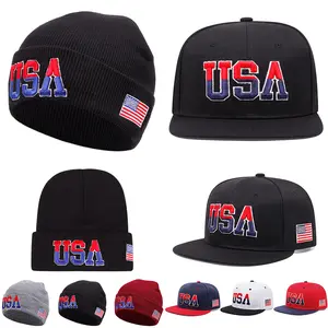 USA Letter Side Embroidered Flag Pattern Windproof Hat Unisex Adult Versatile Personalized Commuter Casual Cap Adjustable 55-64CM bonnets  women mink  cowboy marshmallow wicker charles  jeffrey cynthia pia  headband bradley  martyn