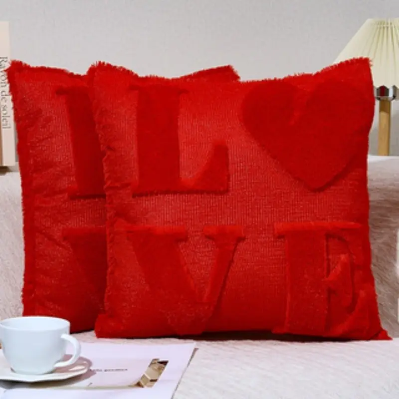 Love Heart Pillowcase Set, 2pcs Romantic Design, Perfect for Bedroom Home Decor, Soft and Cozy, Ideal Gift for Lovers, Bedding Supplies