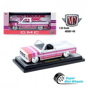 M2 Machines 1:24 1976 GMC Sierra Grande 15 – White/Pink – 40300-140A