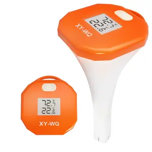 XY-WQ Digital Pool Thermometer with Safety Rope, Floating Water Thermometer with Large LCD Display, Easy-to-Read Big Numbers, IPX8 Waterproof for Swimming Pools, Spas, Hot Tubs & Aquariums