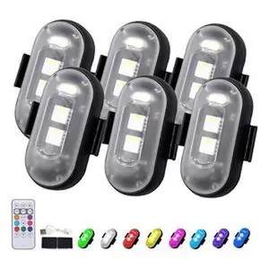 Car LED Decorative Lights, Wireless Atmosphere Lamp with Multi-Color Modes and USB Charging, for Interior, Grille and Warning Lights, LED Car Ambient Light, Car Light Embellishments