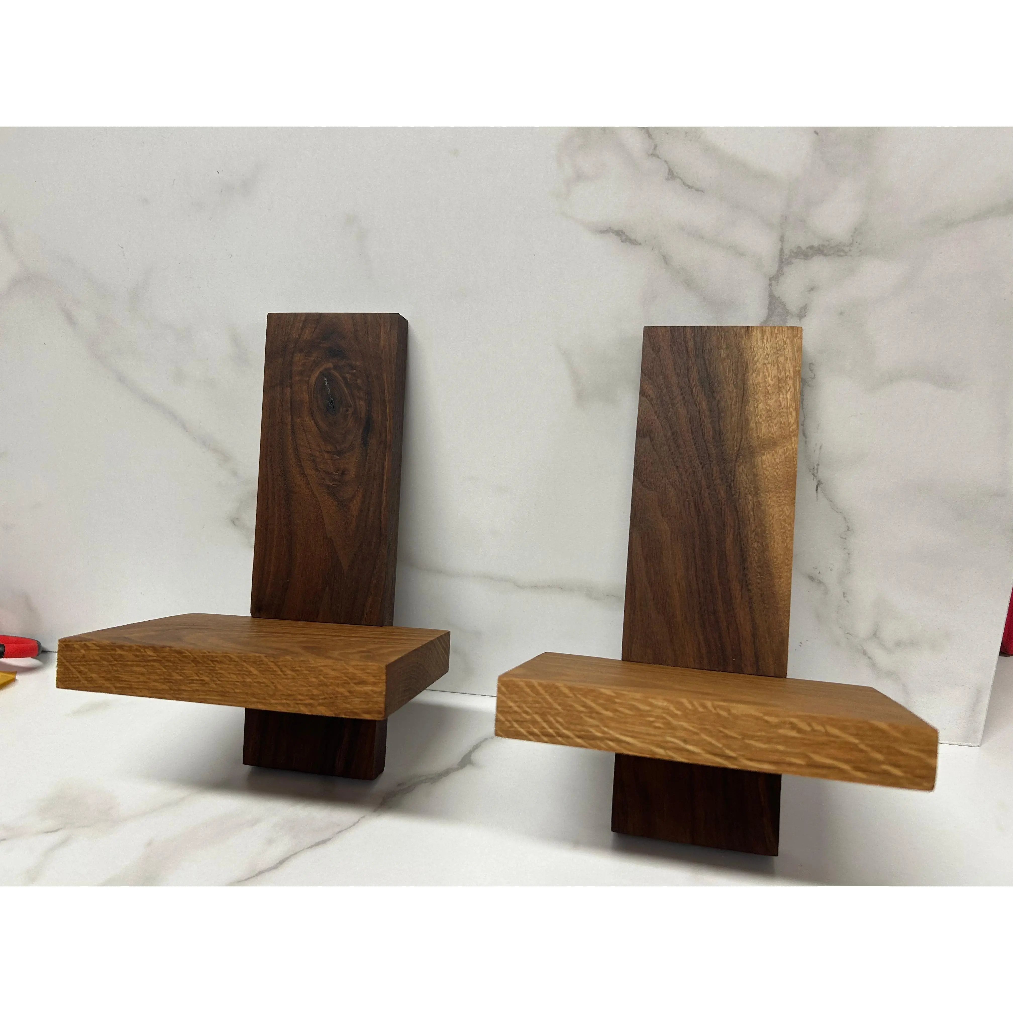 Walnut and Oak wall sconce/shelf Walnut and Oak wall sconce/shelf