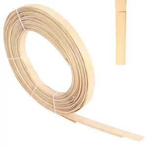 Bamboo Strips for Weaving 7pcs 0.6 Inch Wide 10 Feet Long Smooth Surface Flat Cane Webbing Strips for Craft Basket Weaving