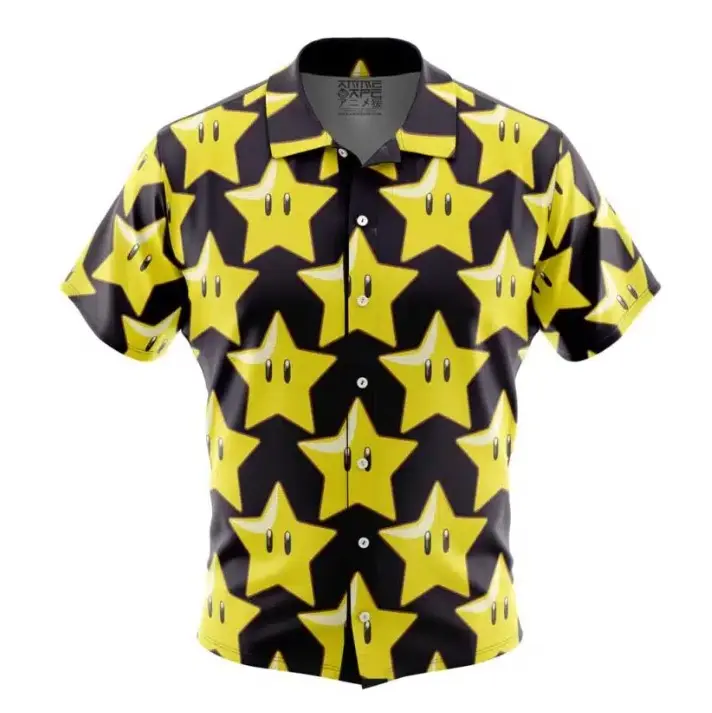 Star Mario Bros Hawaiian Shirt | Cool Summer Anime Vibes for Men & Fans