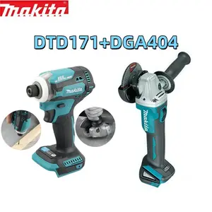 Makita DGA404 18V Wireless Angle Grinder with DTD171 Impact Drill Combo for Woodworking And Metalworking