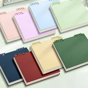 Minimalist Square Grid Loose-leaf Dotted Notebook, 1 Count Flip-top Journal for Daily Office Use, Office Stationery & Supplies