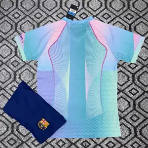 Barce 25/26 Away Jersey Pink Purple Fan Version Soccer Shirt, Full set